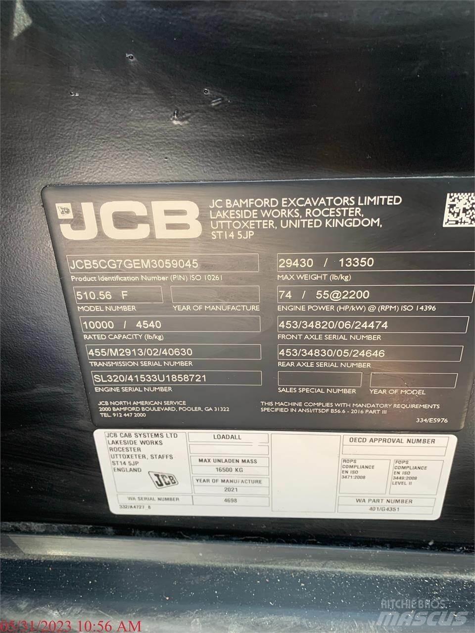 JCB 510-56 Teleskopiskie manipulatori
