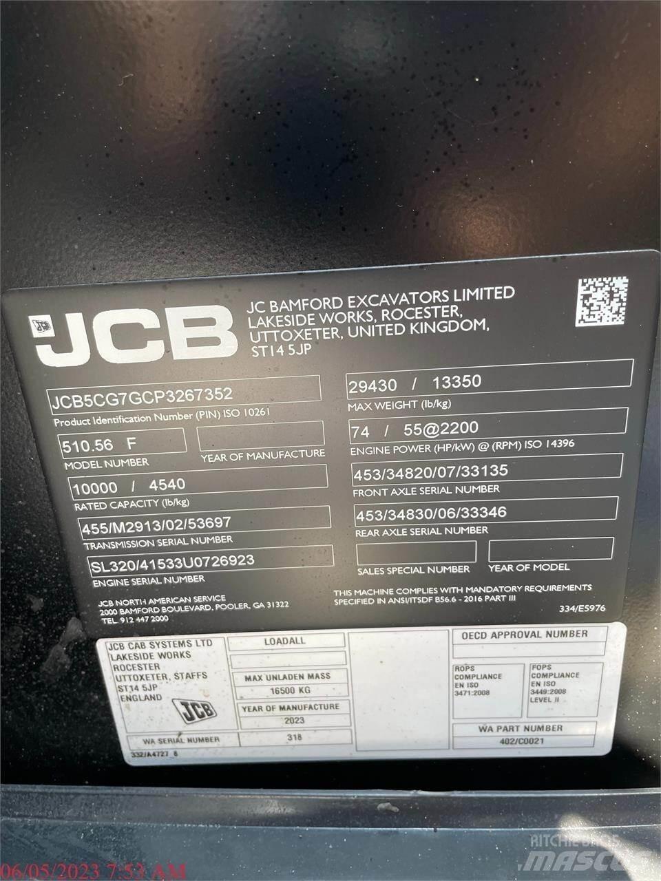 JCB 510-56 Teleskopiskie manipulatori