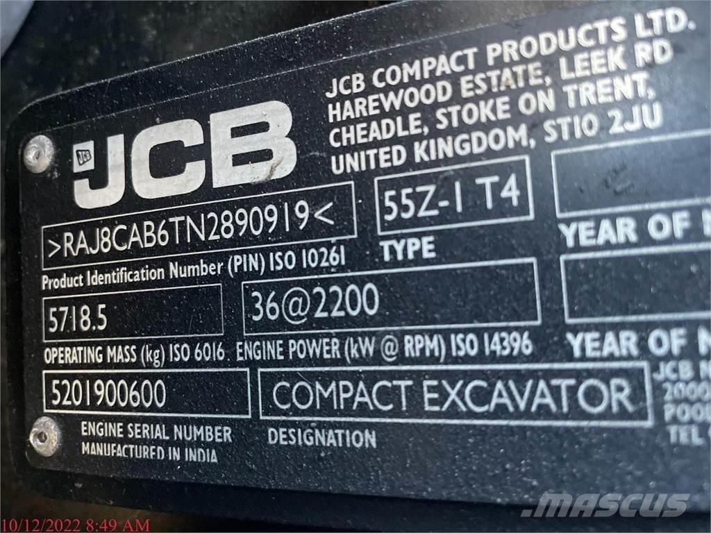 JCB 55Z-1 Mini ekskavatori < 7 t