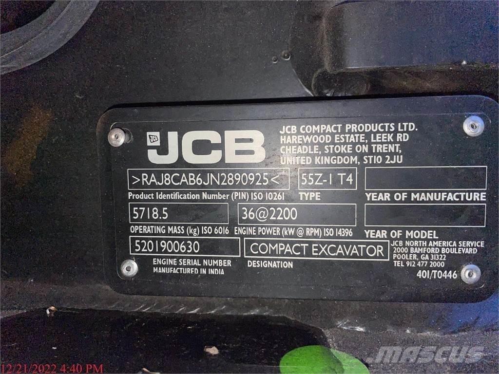JCB 55Z-1 Mini ekskavatori < 7 t