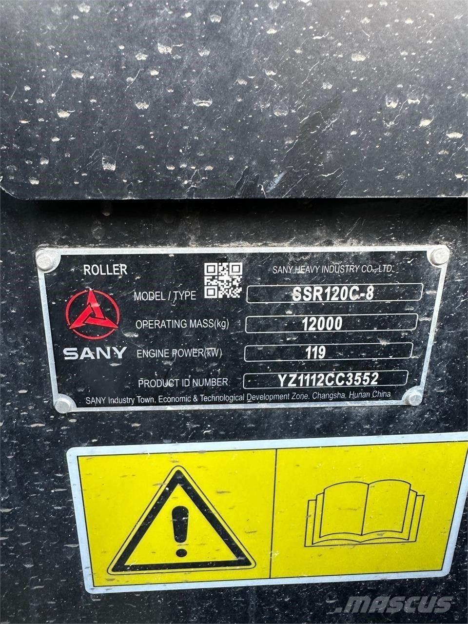 Sany SSR120C-8 Divvalču grunts veltņi