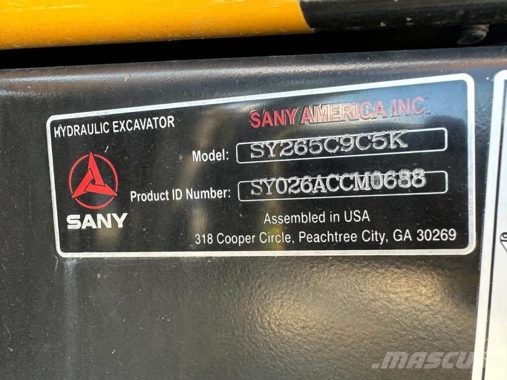 Sany SY265C LC Kāpurķēžu ekskavatori