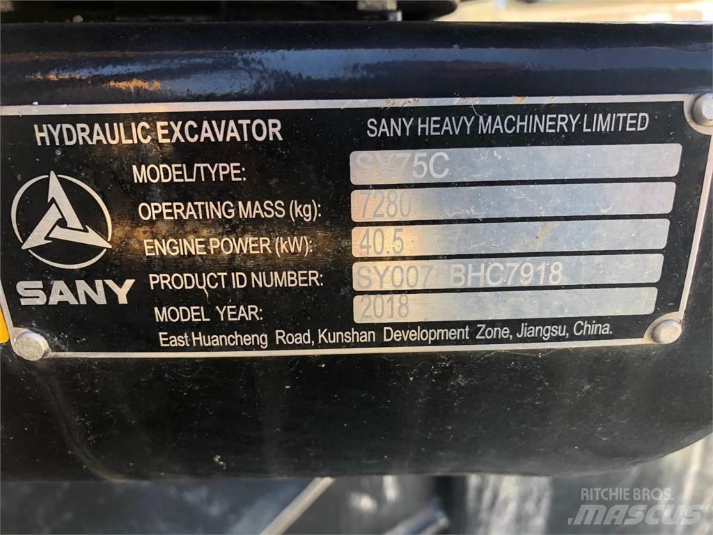 Sany SY75C Kāpurķēžu ekskavatori