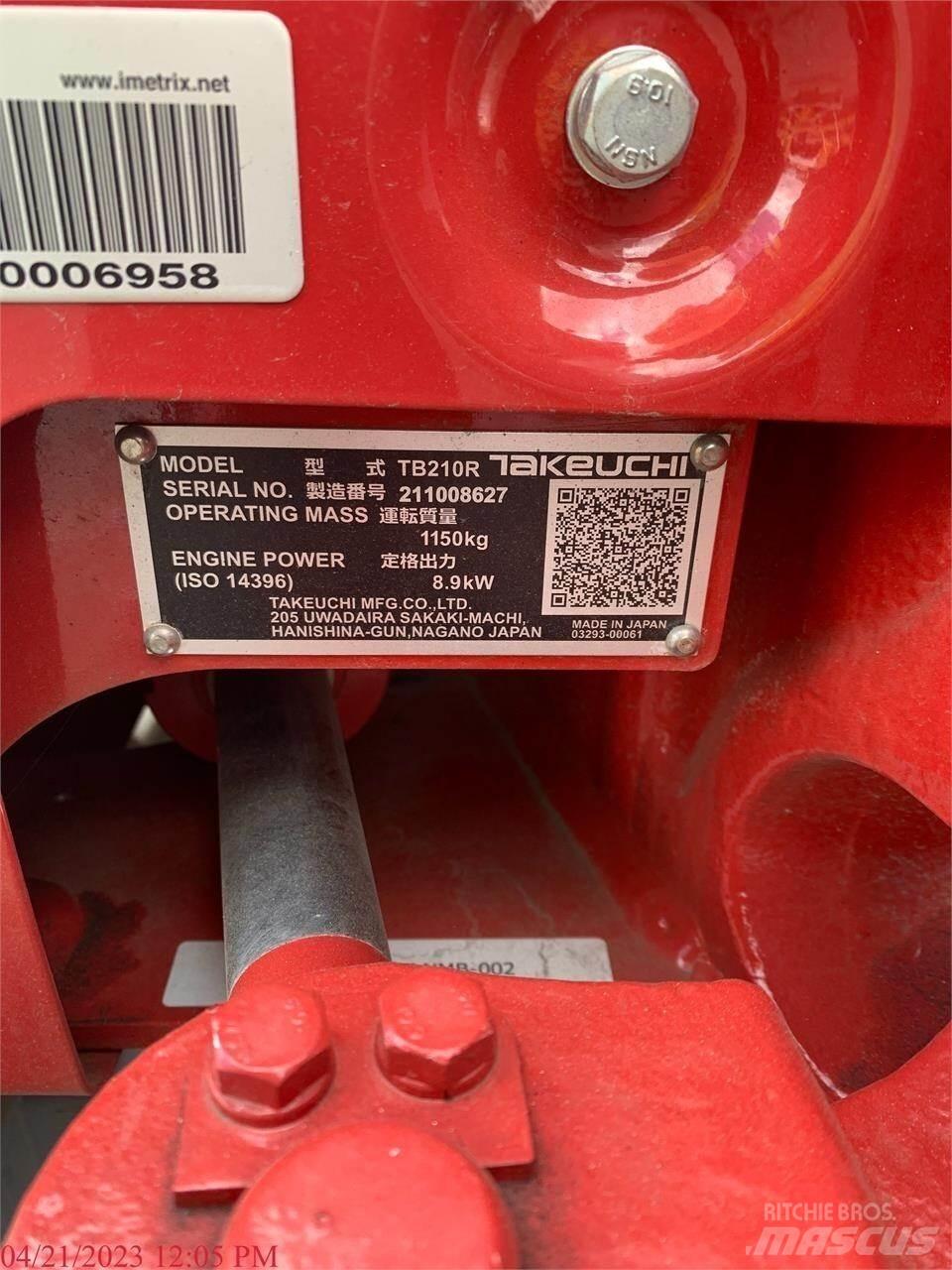 Takeuchi TB210R Mini ekskavatori < 7 t