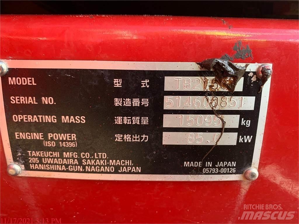 Takeuchi TB2150 Kāpurķēžu ekskavatori