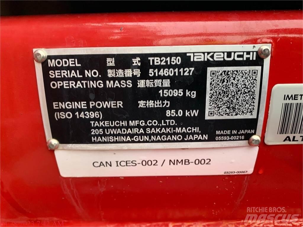 Takeuchi TB2150 Kāpurķēžu ekskavatori