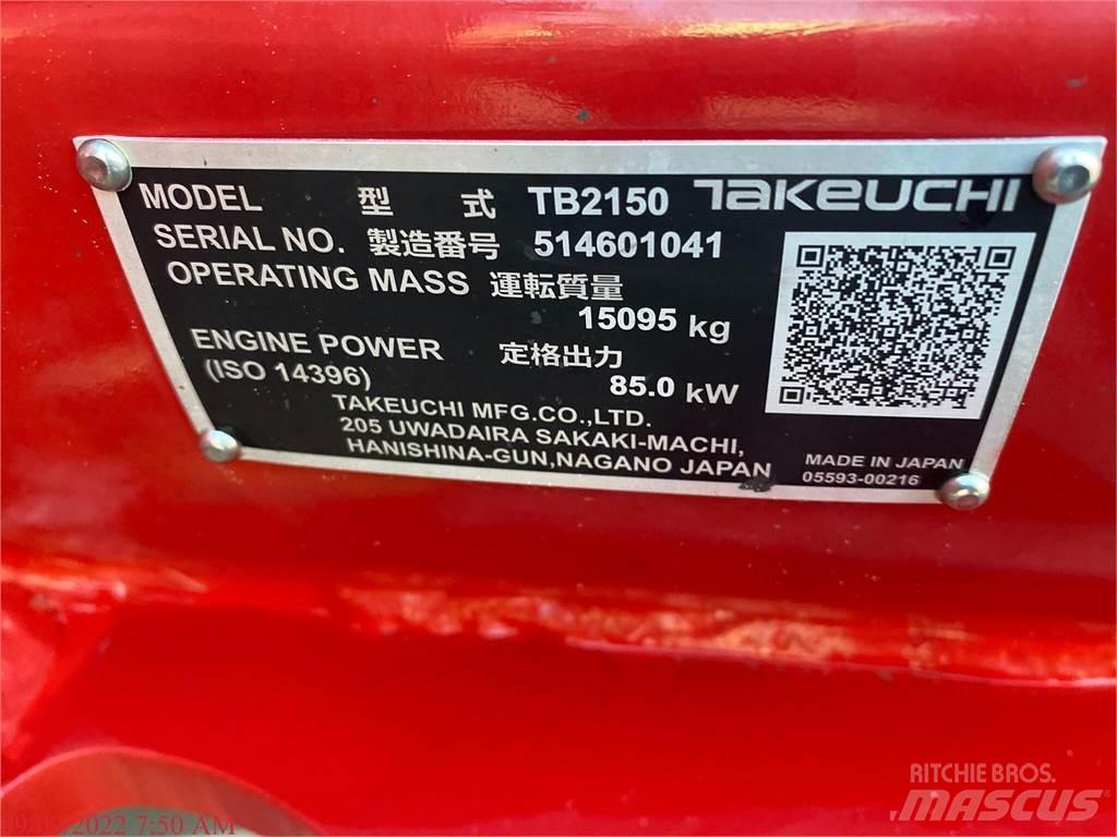 Takeuchi TB2150 Kāpurķēžu ekskavatori