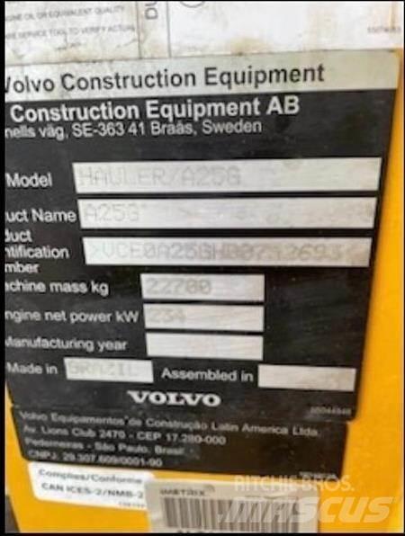 Volvo A25G Artikulētie pašizgāzēji