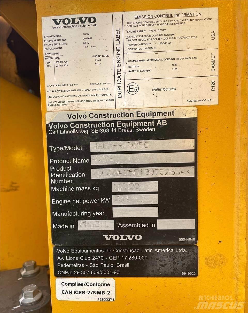 Volvo A25G Artikulētie pašizgāzēji