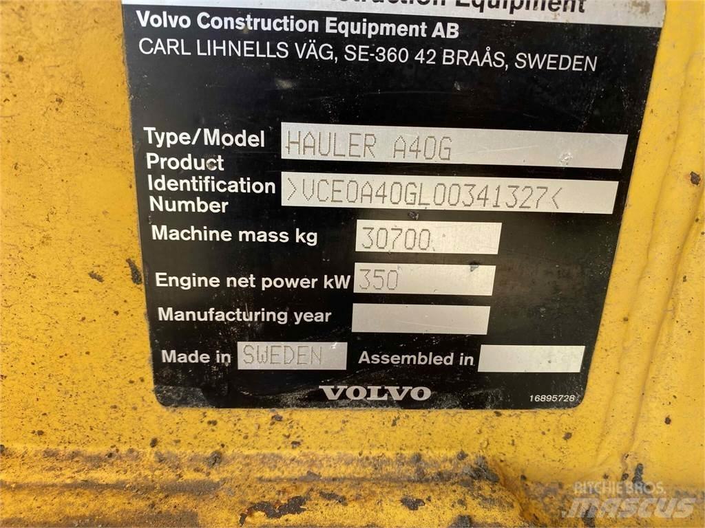 Volvo A40G Artikulētie pašizgāzēji