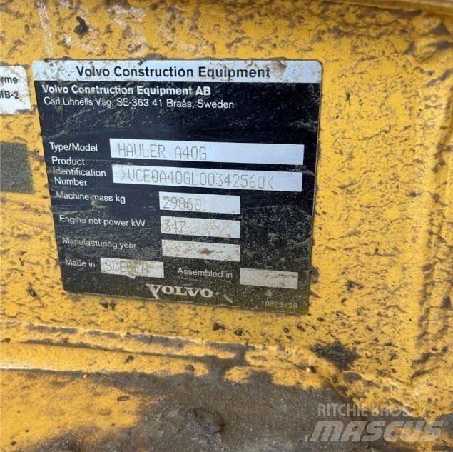 Volvo A40G Artikulētie pašizgāzēji