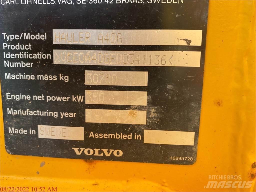 Volvo A40G Artikulētie pašizgāzēji
