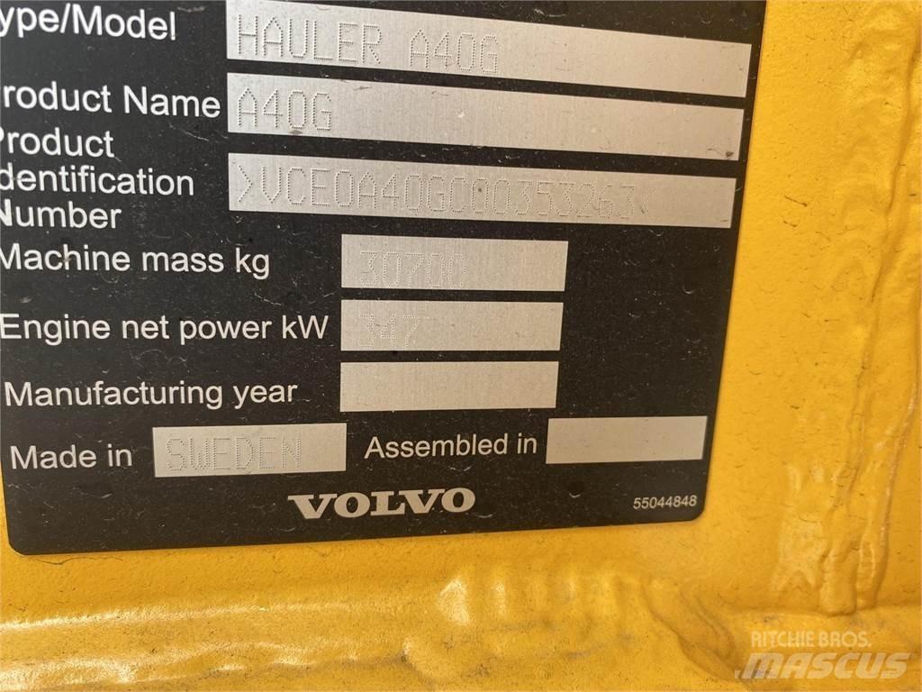 Volvo A40G Artikulētie pašizgāzēji
