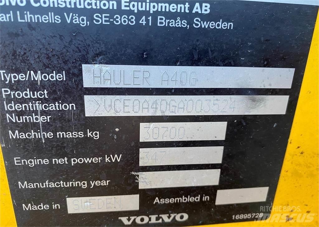 Volvo A40G Artikulētie pašizgāzēji