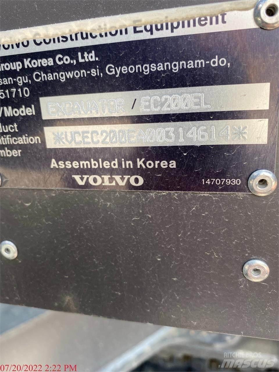 Volvo EC200EL Kāpurķēžu ekskavatori