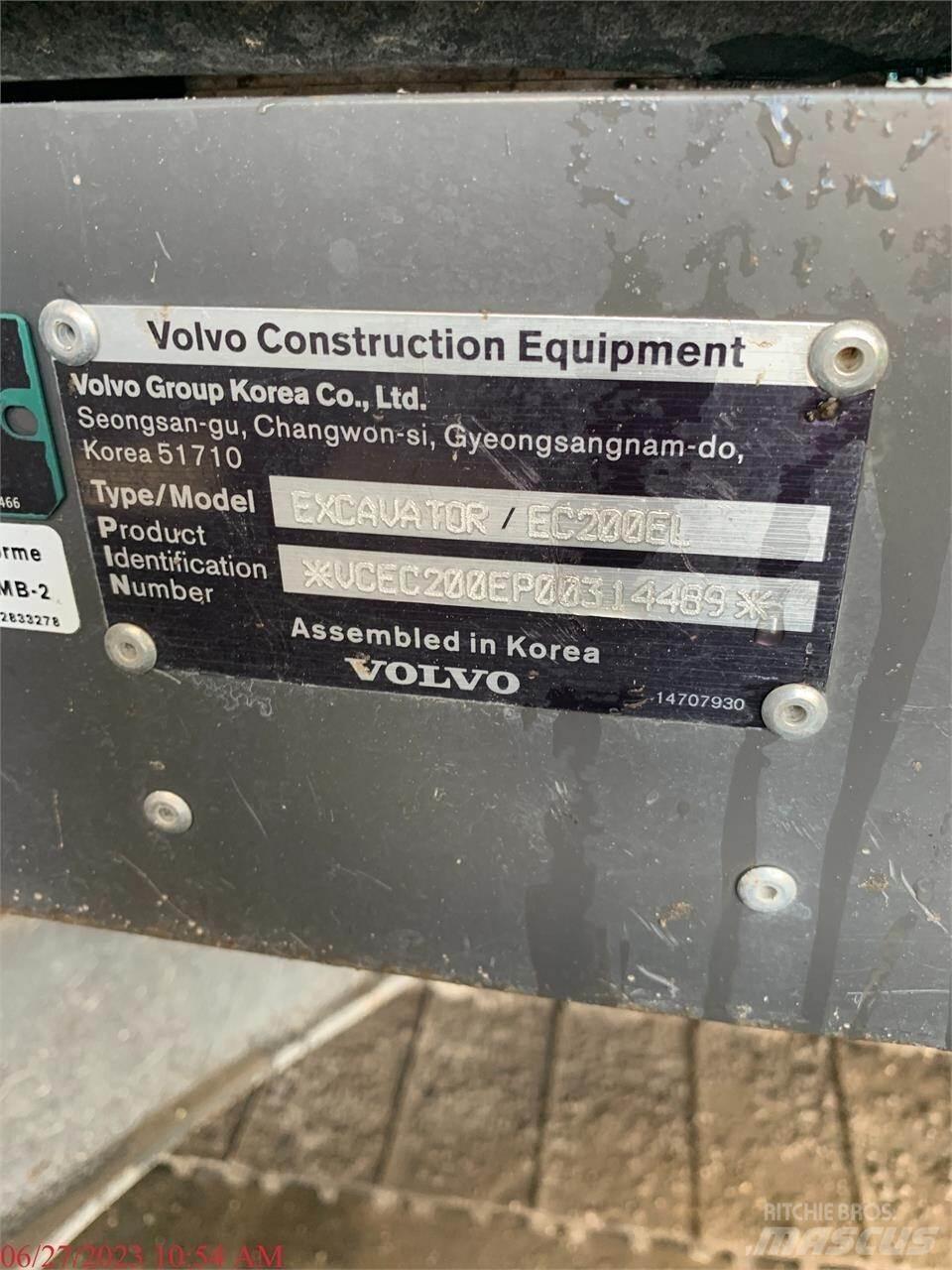 Volvo EC200EL Kāpurķēžu ekskavatori