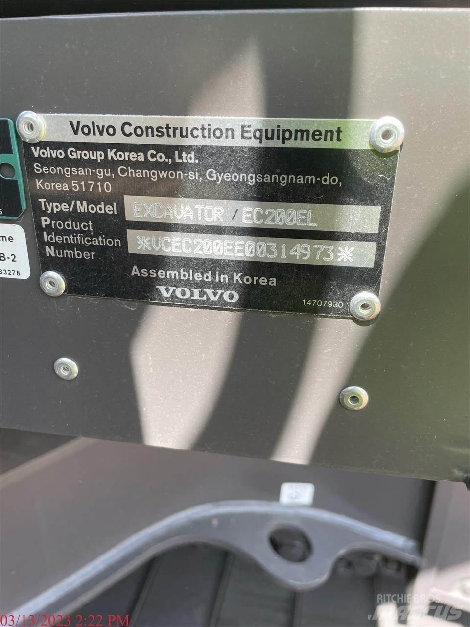 Volvo EC200EL Kāpurķēžu ekskavatori
