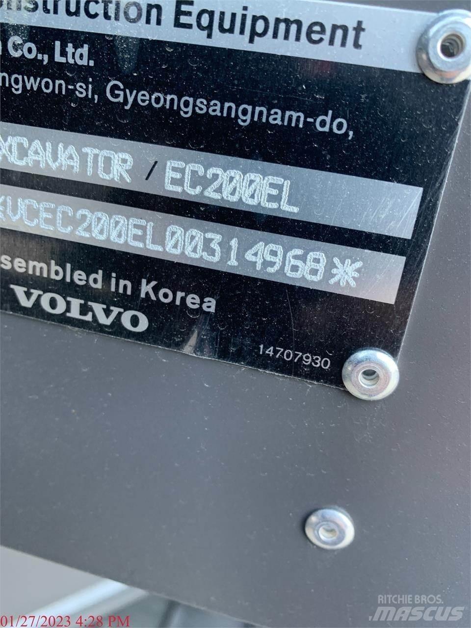 Volvo EC200EL Kāpurķēžu ekskavatori