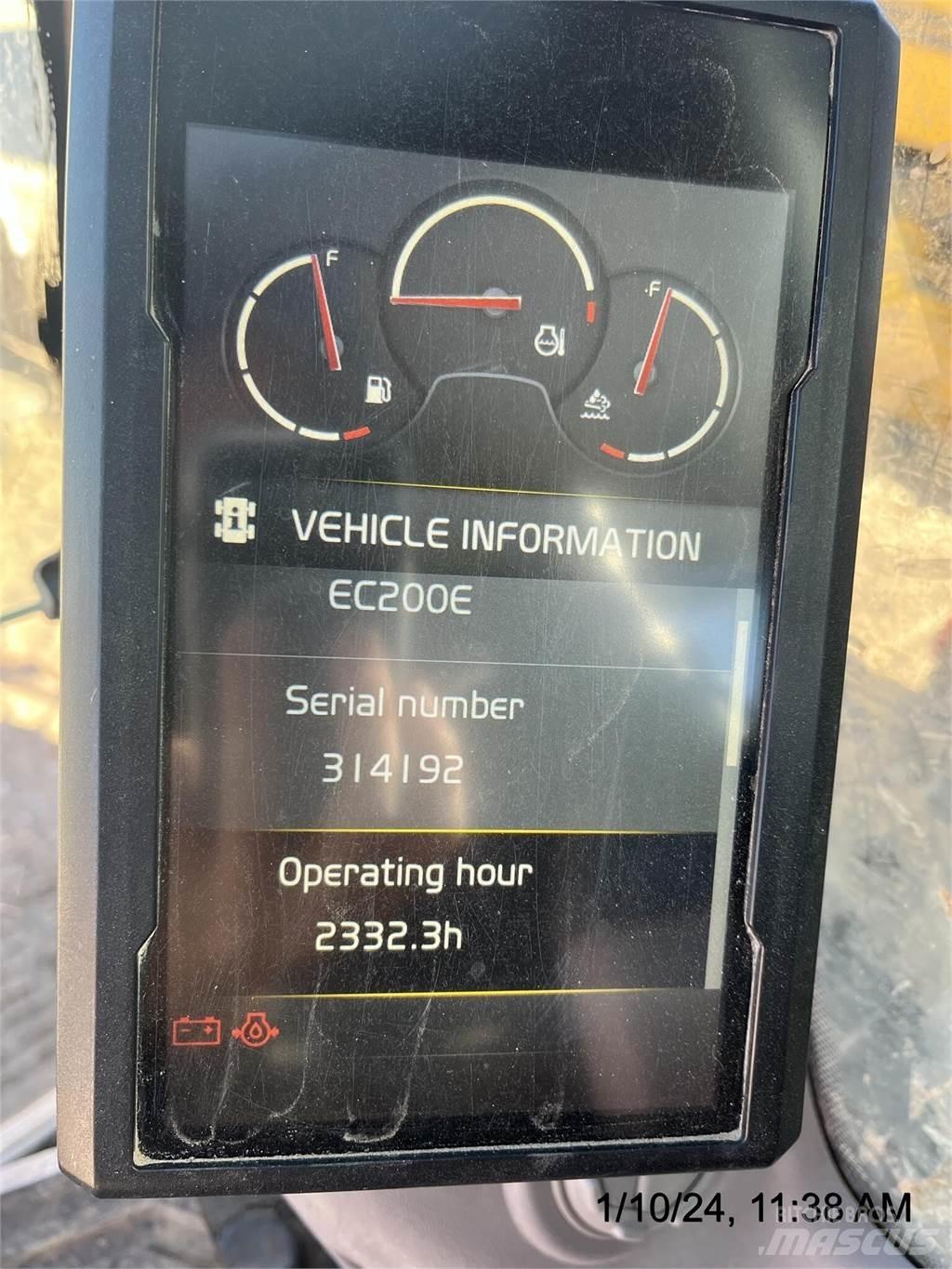 Volvo EC200EL Kāpurķēžu ekskavatori