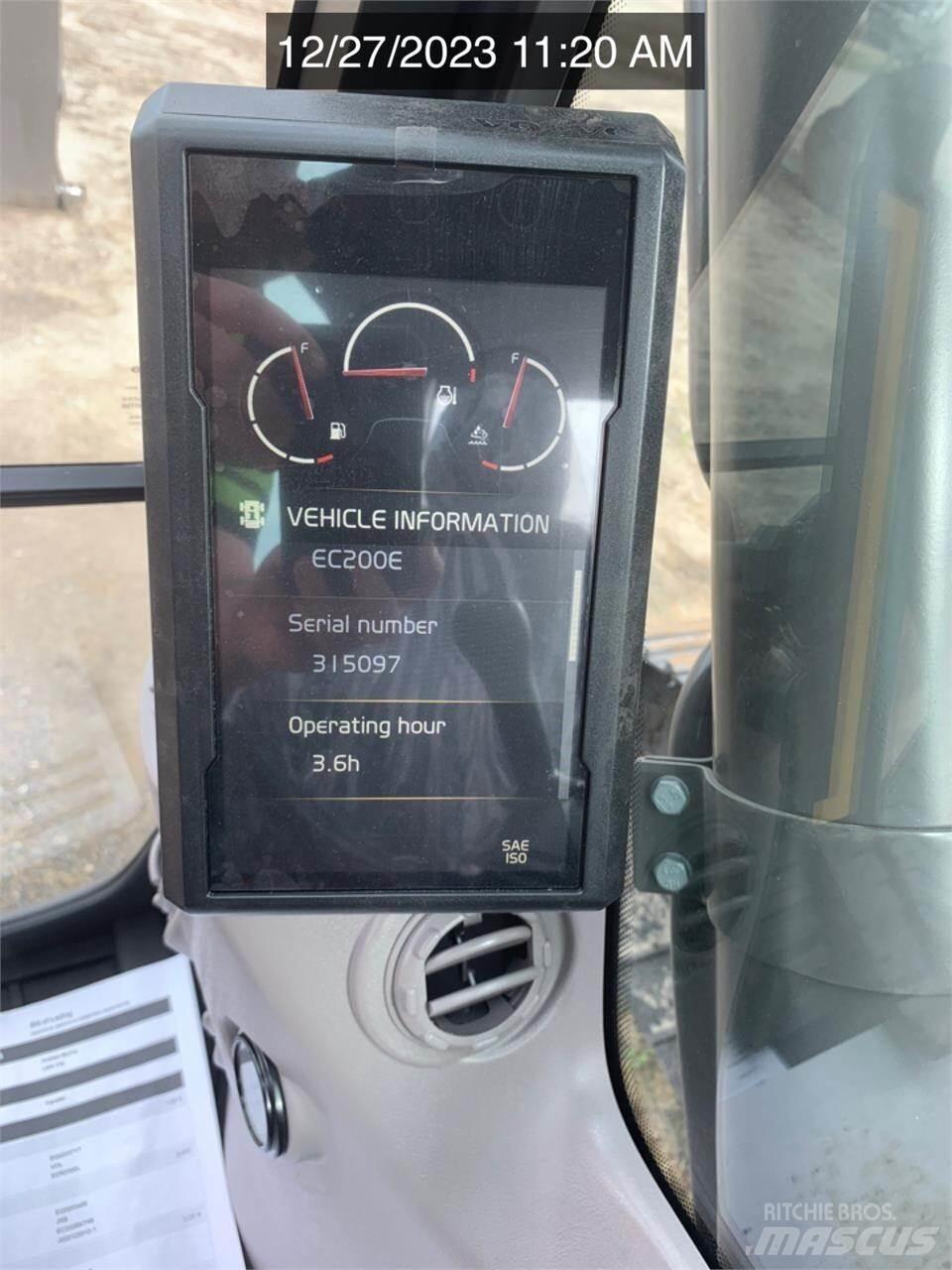 Volvo EC200EL Kāpurķēžu ekskavatori
