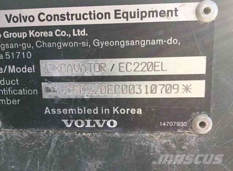 Volvo EC220EL Kāpurķēžu ekskavatori