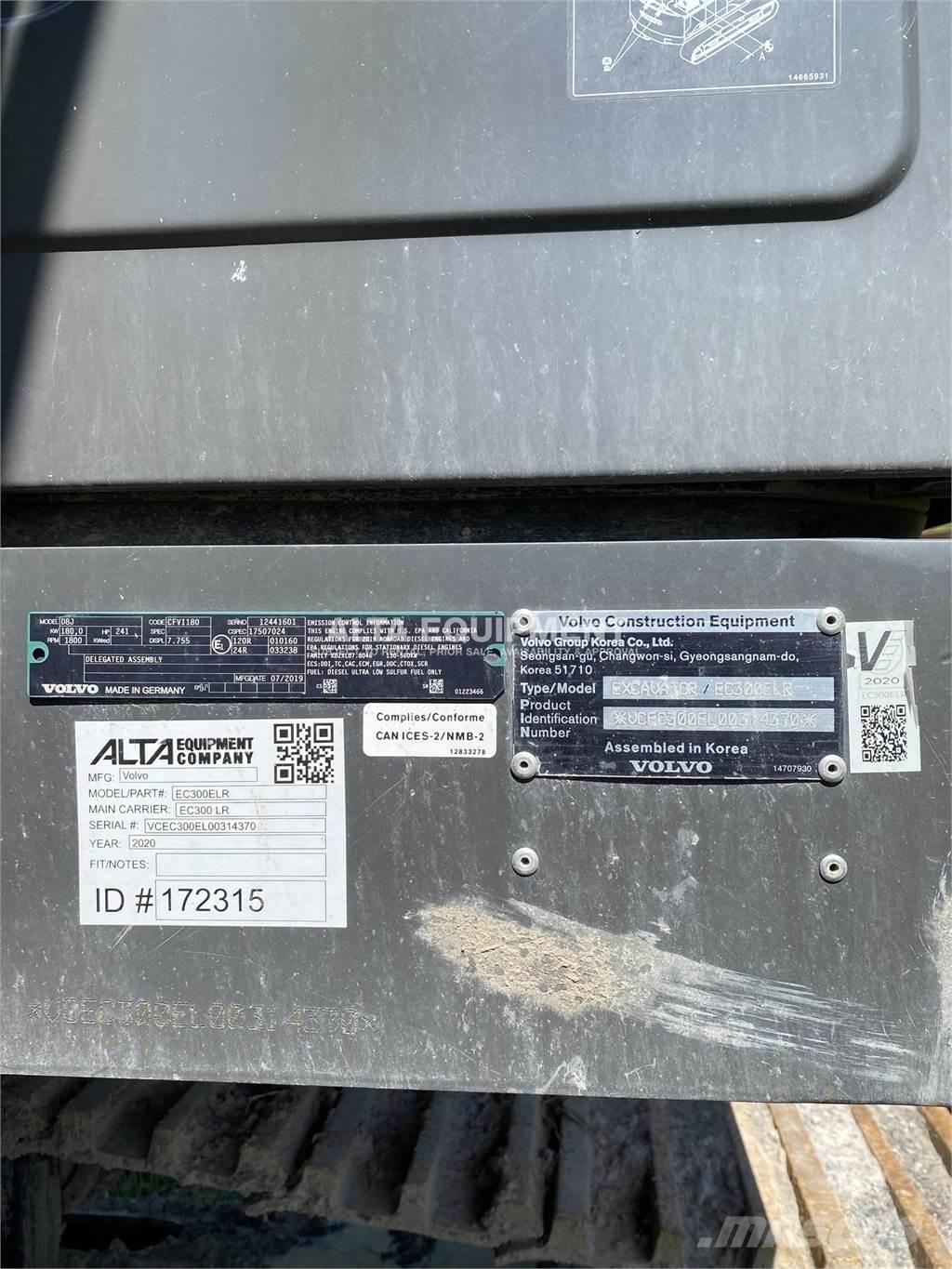 Volvo EC300E LR Kāpurķēžu ekskavatori