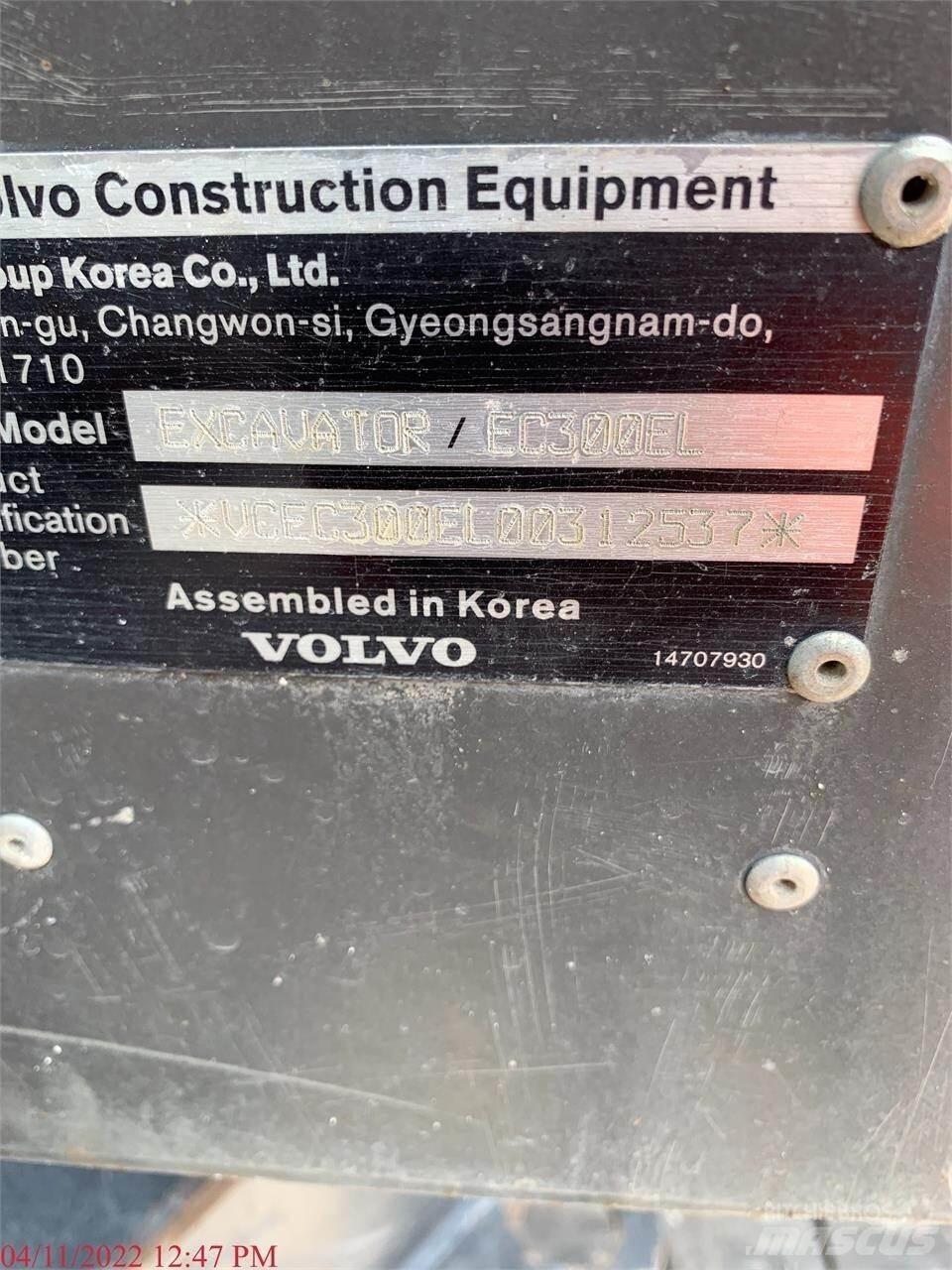 Volvo EC300EL Kāpurķēžu ekskavatori