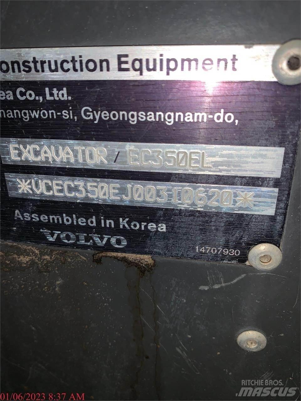 Volvo EC350EL Kāpurķēžu ekskavatori