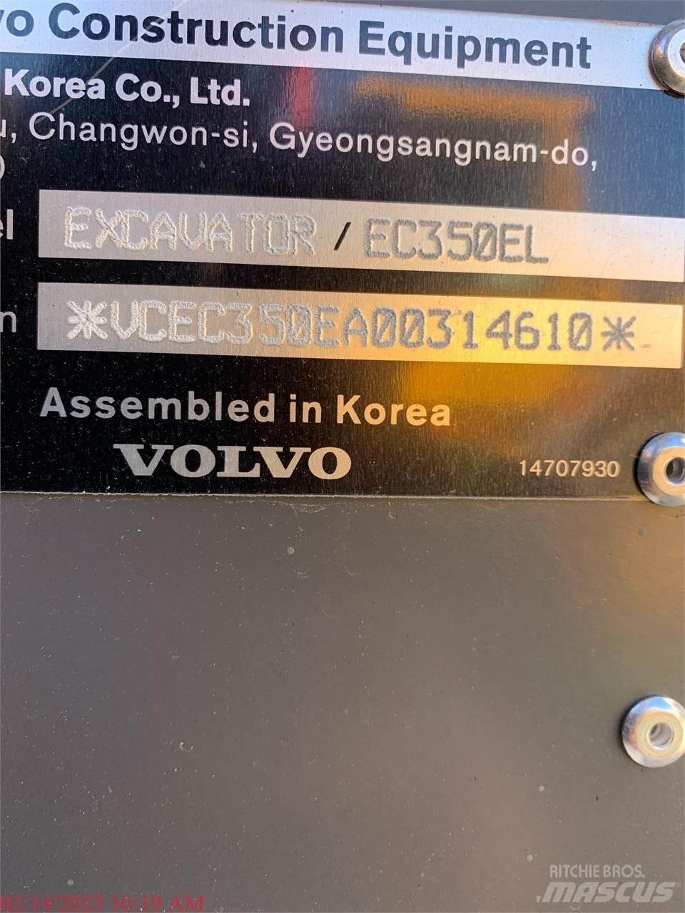 Volvo EC350EL Kāpurķēžu ekskavatori