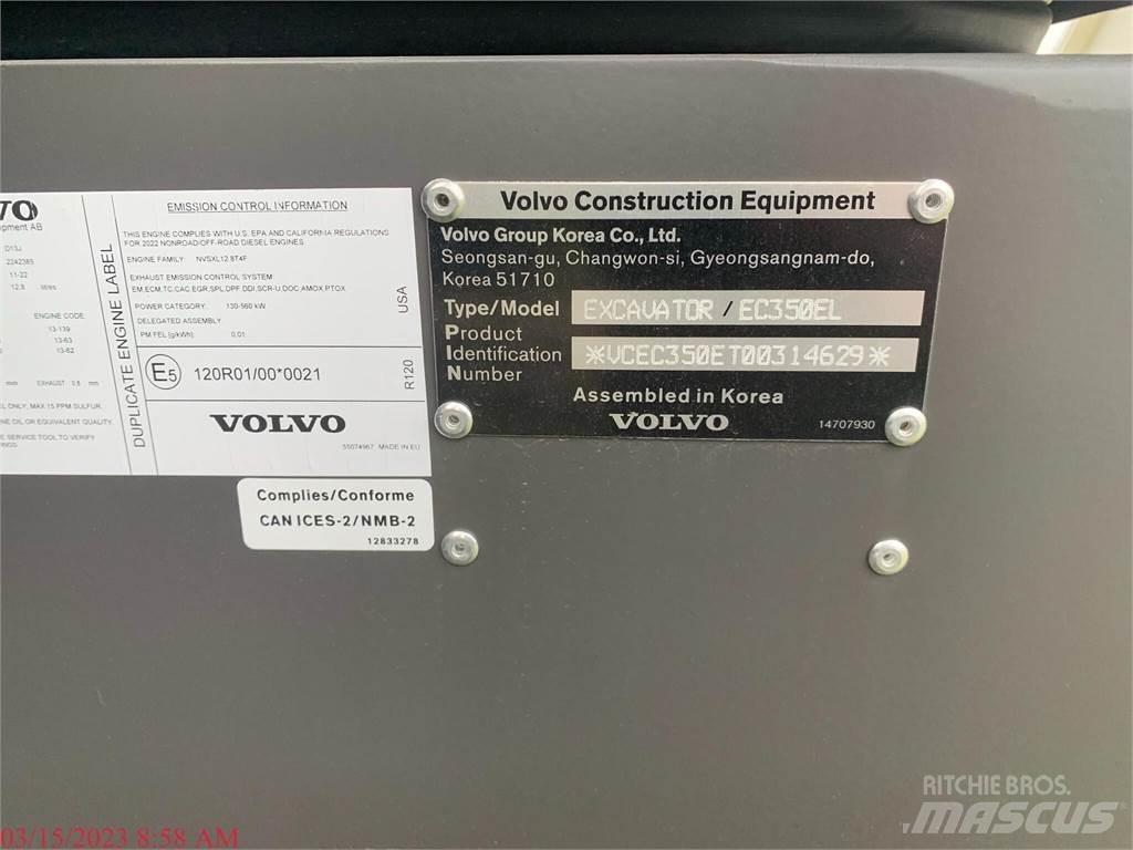 Volvo EC350EL Kāpurķēžu ekskavatori