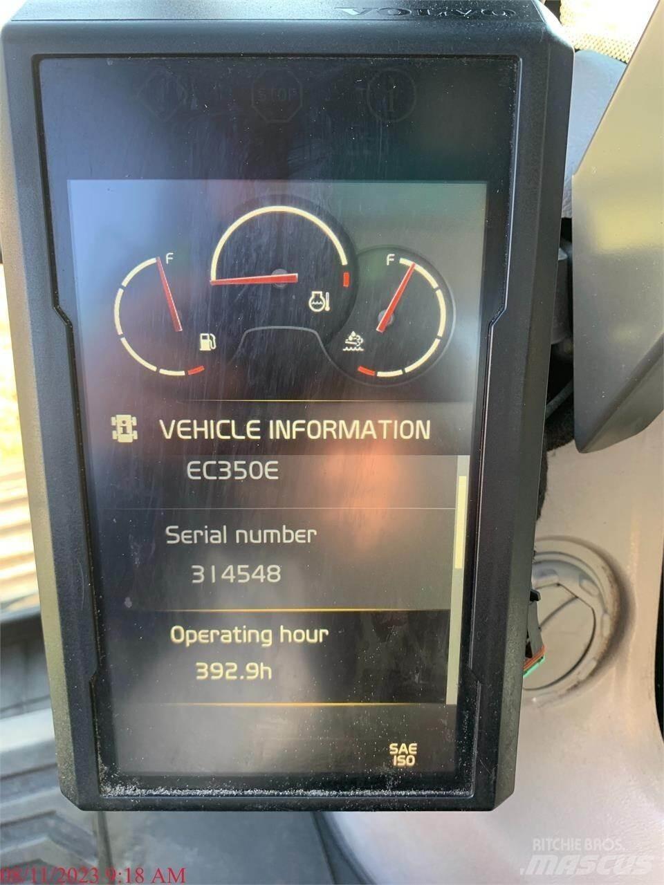 Volvo EC350EL Kāpurķēžu ekskavatori