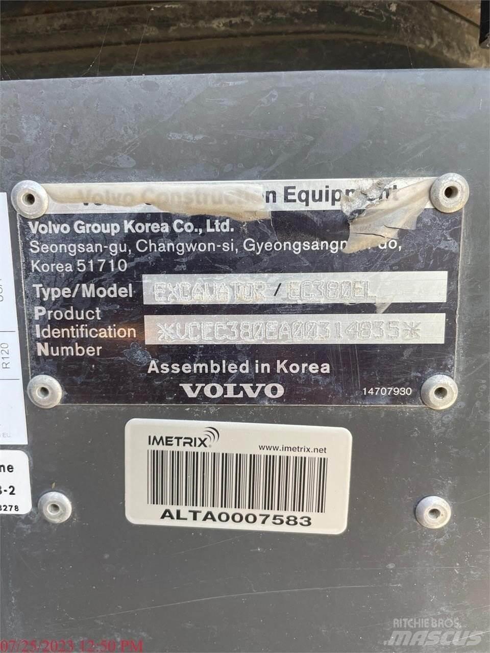 Volvo EC380EL Kāpurķēžu ekskavatori