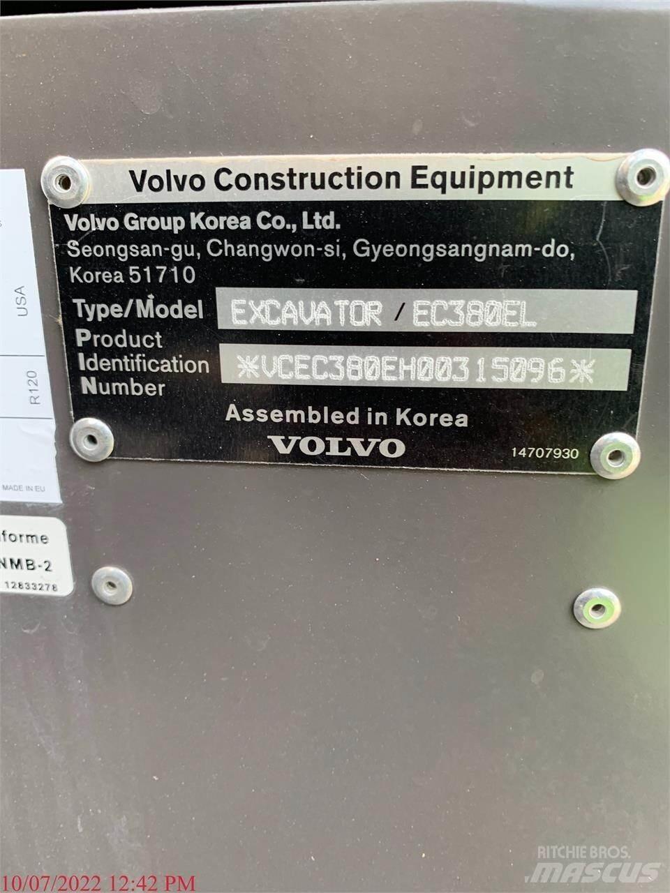 Volvo EC380EL Kāpurķēžu ekskavatori