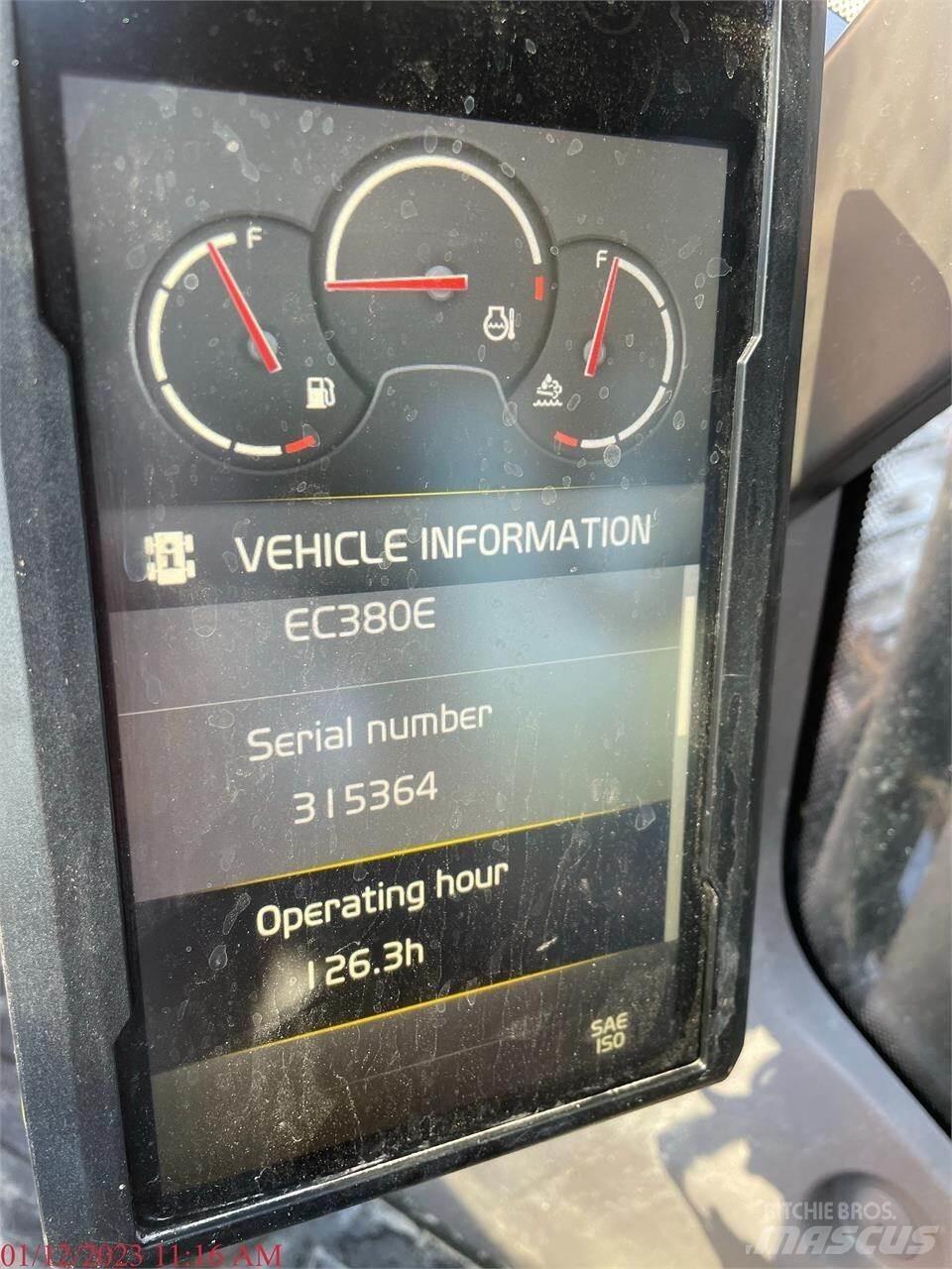 Volvo EC380EL Kāpurķēžu ekskavatori