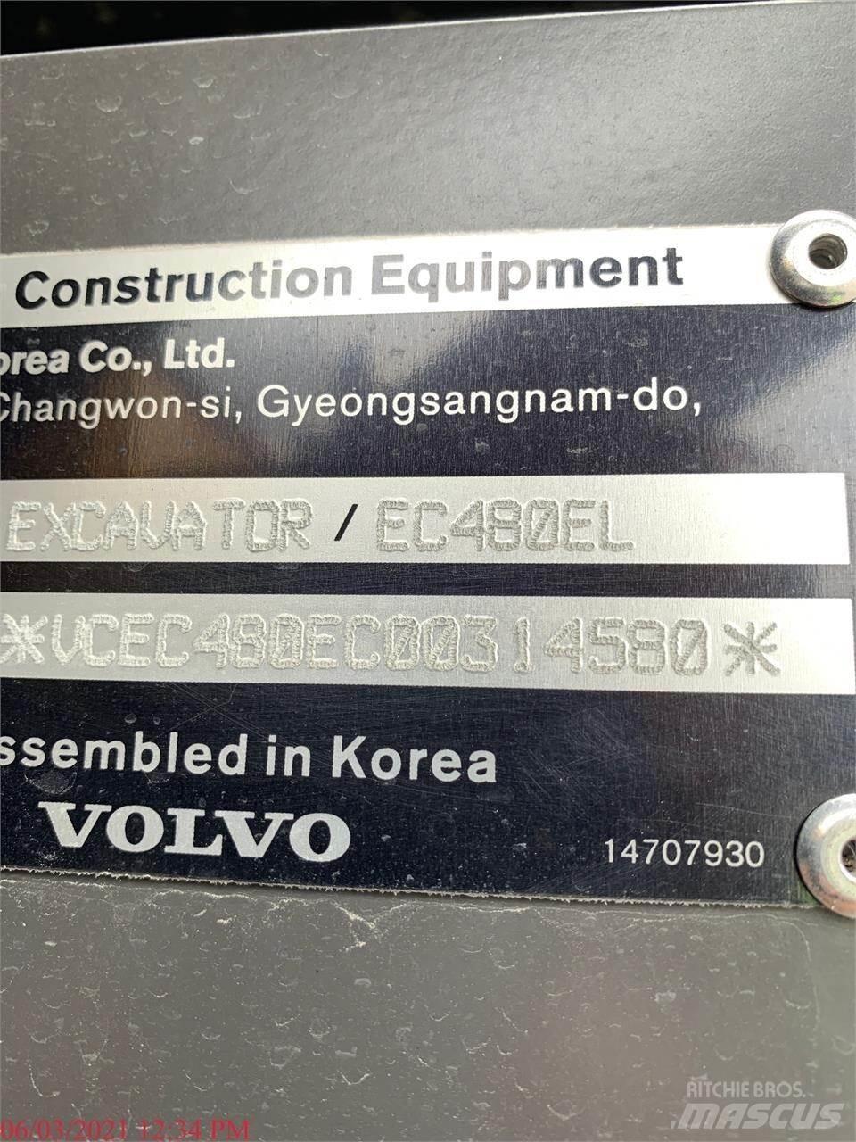 Volvo EC480EL Kāpurķēžu ekskavatori