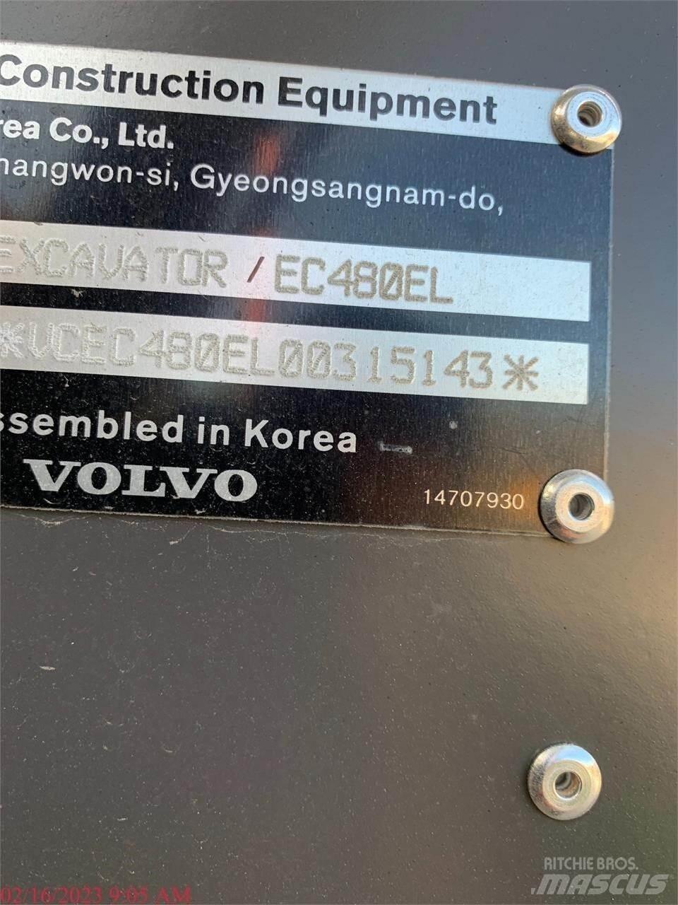Volvo EC480EL Kāpurķēžu ekskavatori
