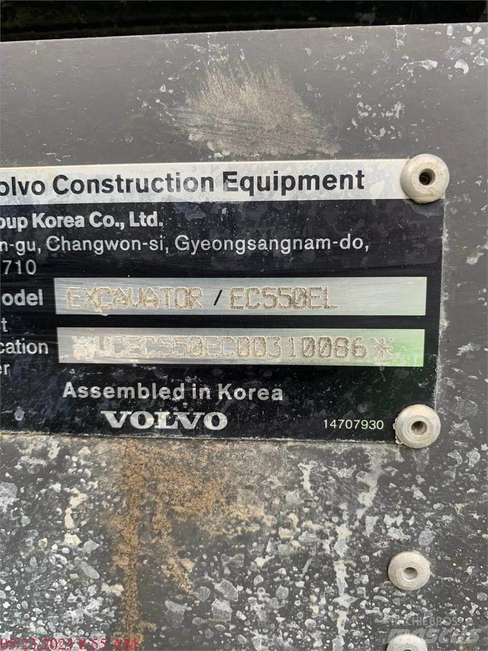 Volvo EC550EL Kāpurķēžu ekskavatori