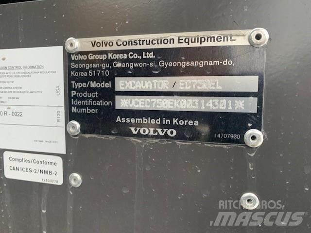 Volvo EC750EL Kāpurķēžu ekskavatori
