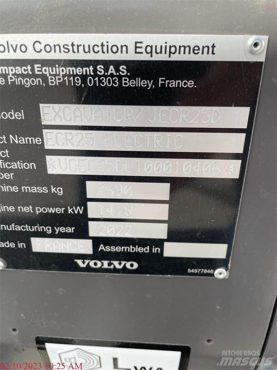 Volvo ECR25D Mini ekskavatori < 7 t