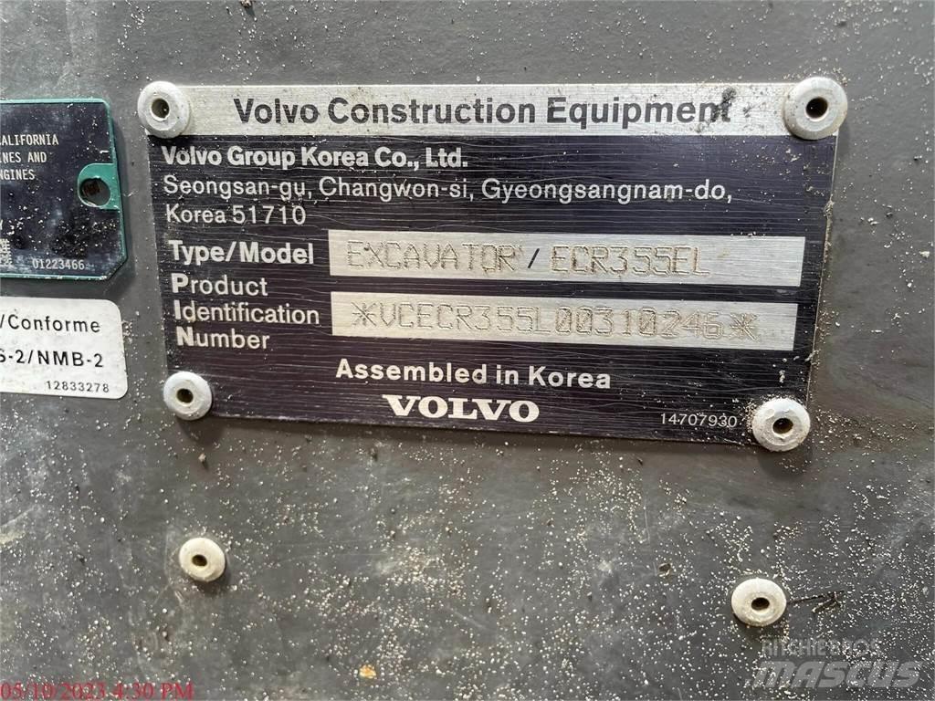 Volvo ECR355EL Kāpurķēžu ekskavatori