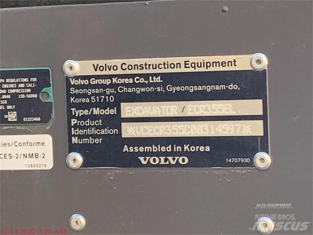 Volvo ECR355EL Kāpurķēžu ekskavatori