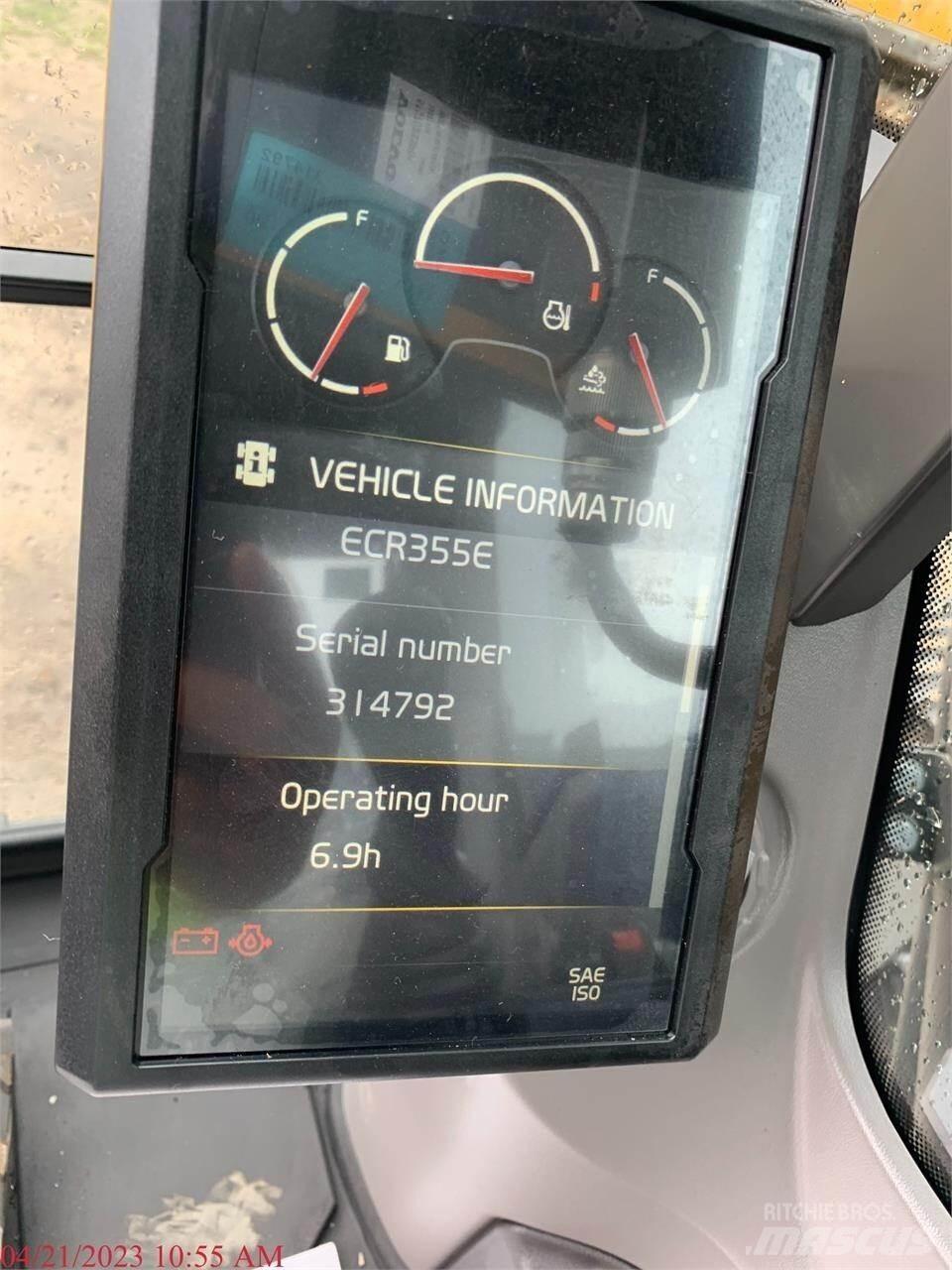 Volvo ECR355EL Kāpurķēžu ekskavatori