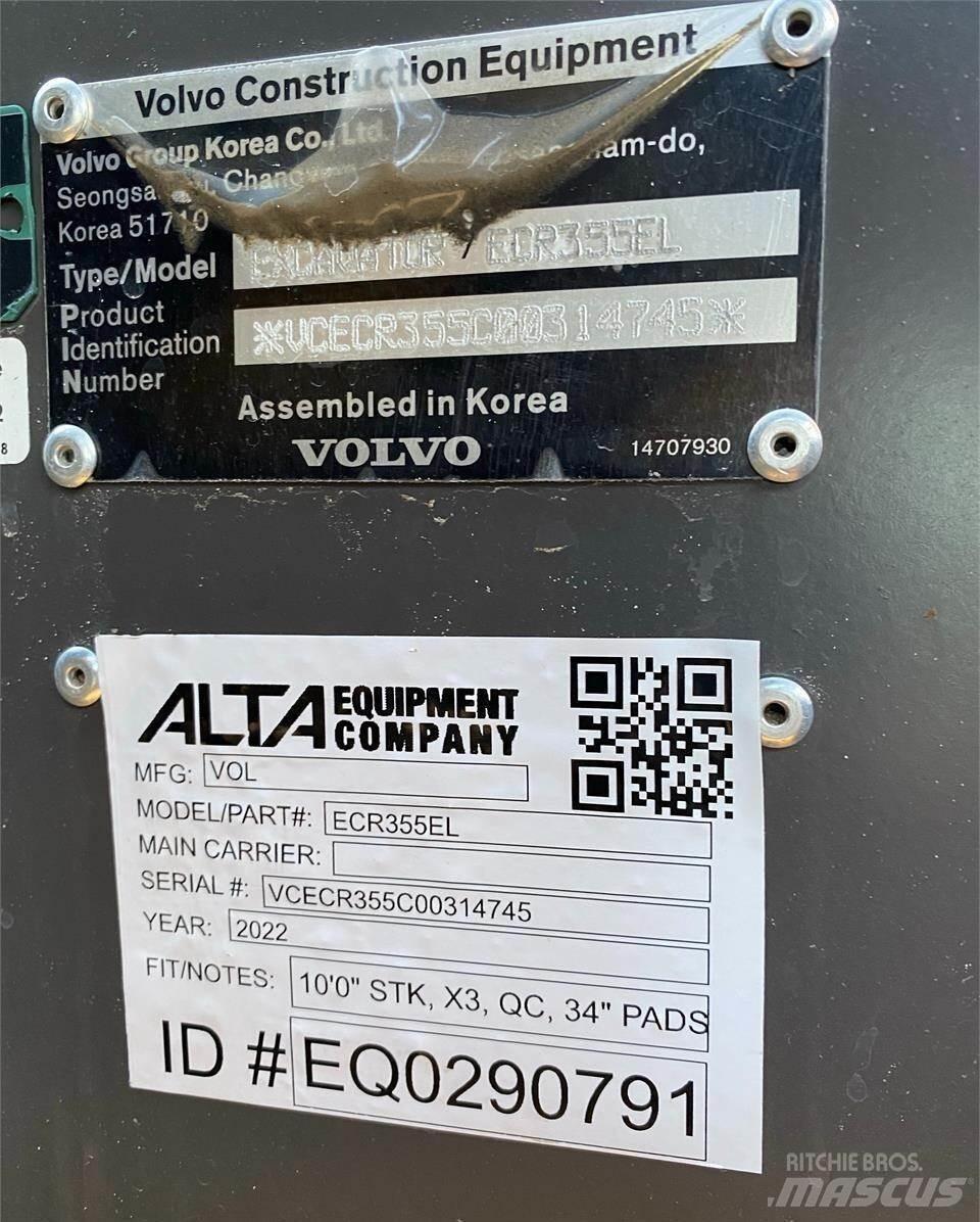 Volvo ECR355EL Kāpurķēžu ekskavatori