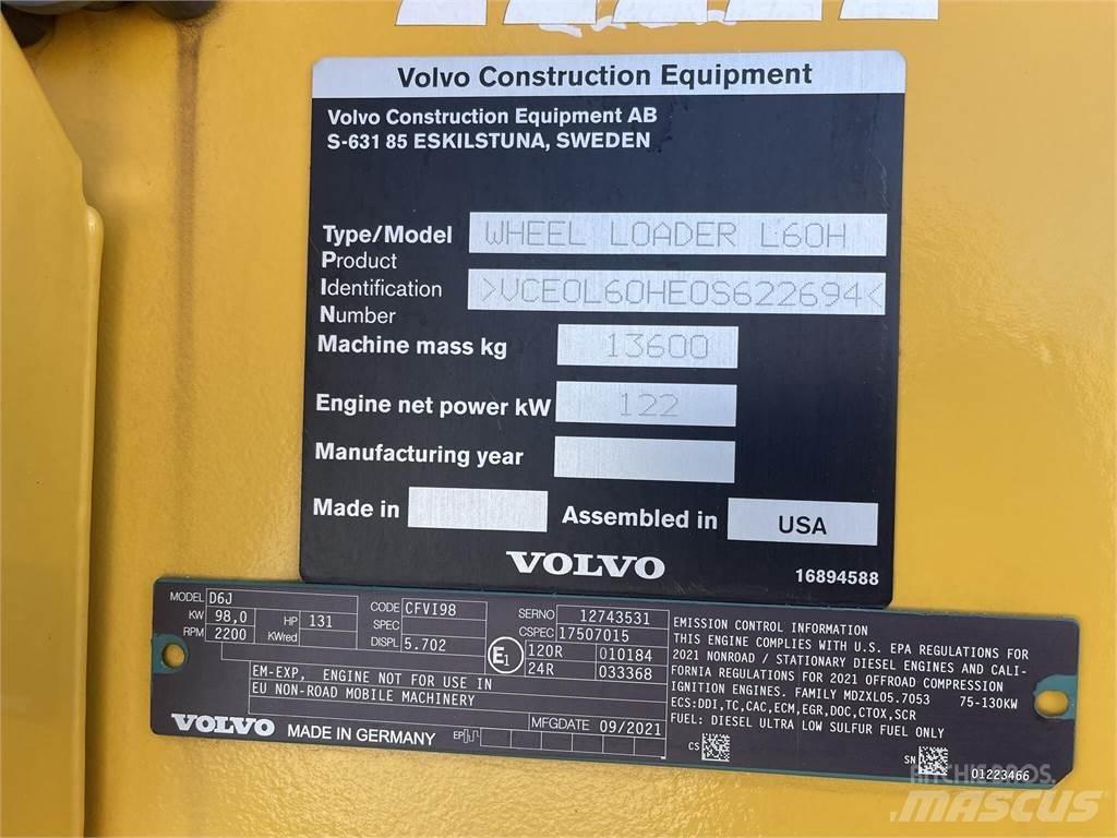 Volvo L60H Iekrāvēji uz riteņiem