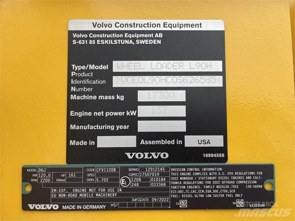Volvo L90H Iekrāvēji uz riteņiem