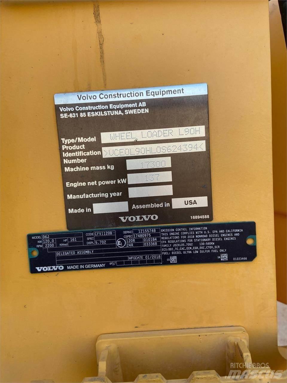 Volvo L90H Iekrāvēji uz riteņiem