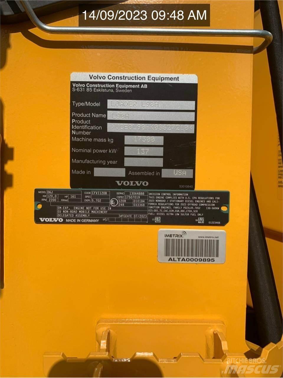 Volvo L90H Iekrāvēji uz riteņiem