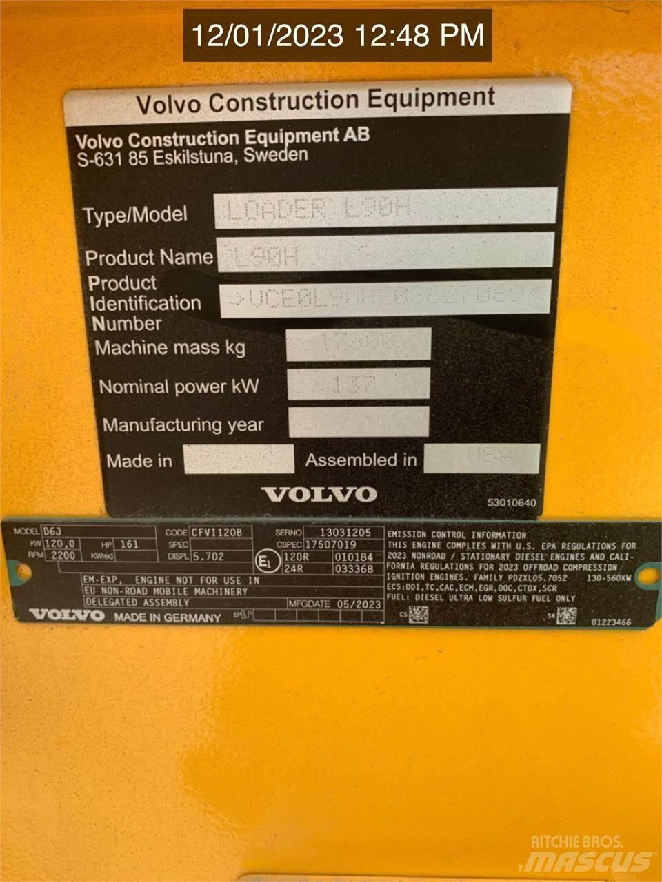 Volvo L90H Iekrāvēji uz riteņiem