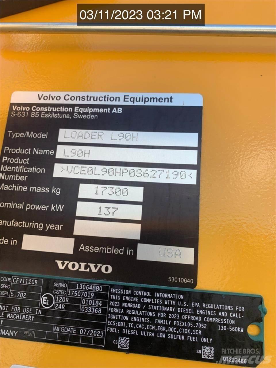 Volvo L90H Iekrāvēji uz riteņiem