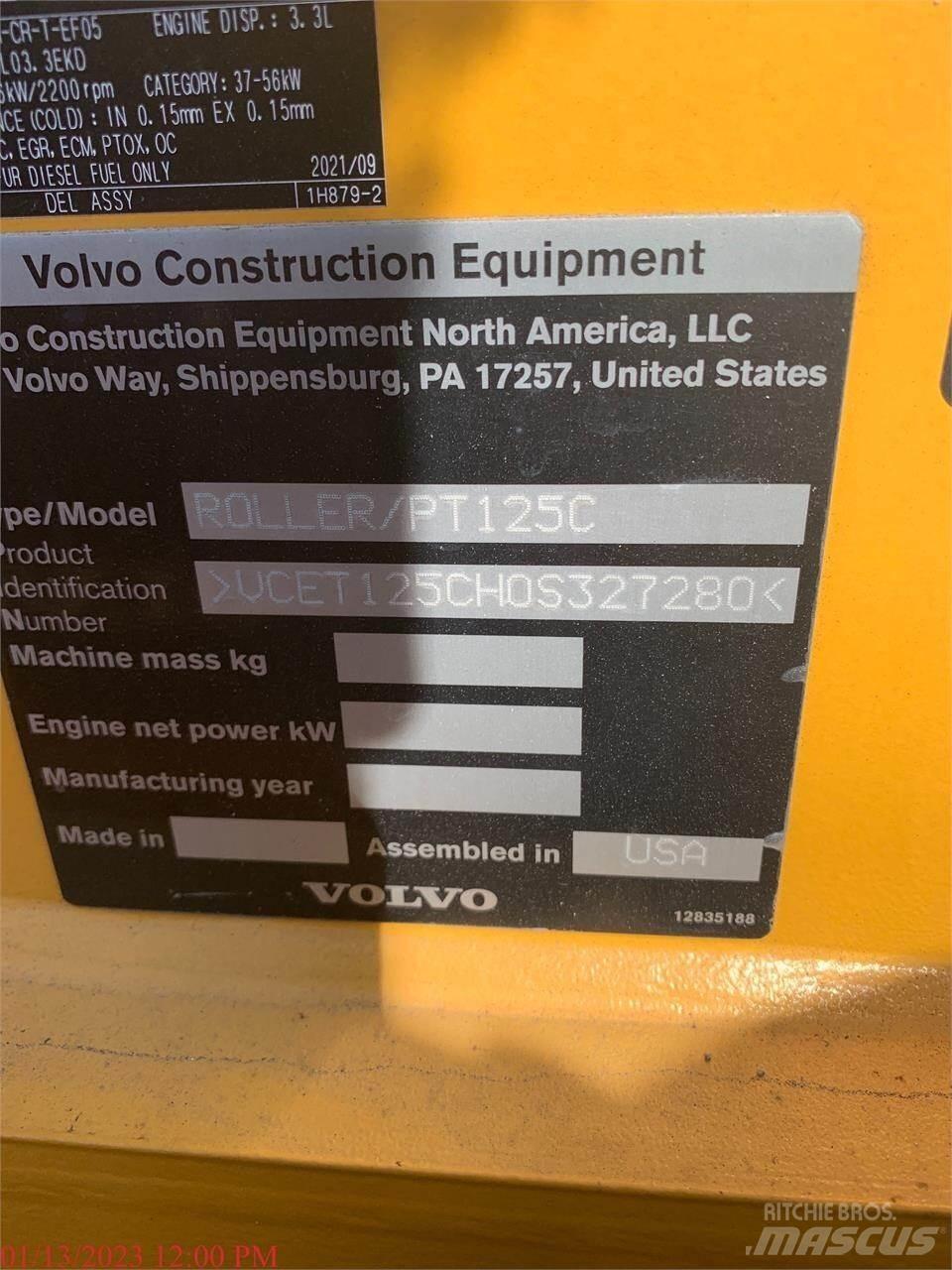 Volvo PT125C Pneimatiskie veltņi